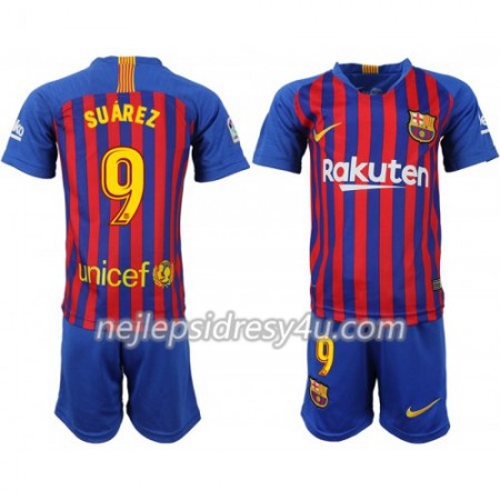 Fotbalový Dres FC Barcelona Suarez 9 Dětské Domácí 2018/19